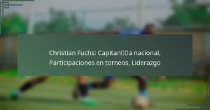 Christian Fuchs: Capitanía nacional, Participaciones en torneos, Liderazgo